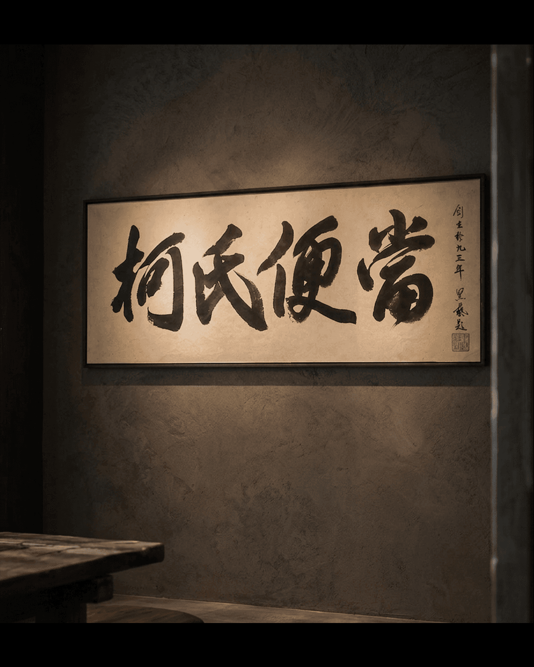 黑藝書法字畫作品,柯氏便當